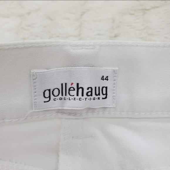 Gollehaug Women's Jeans  Wide Leg White Stretch White Cotton Size 44 32x26 - Picture 7 of 10